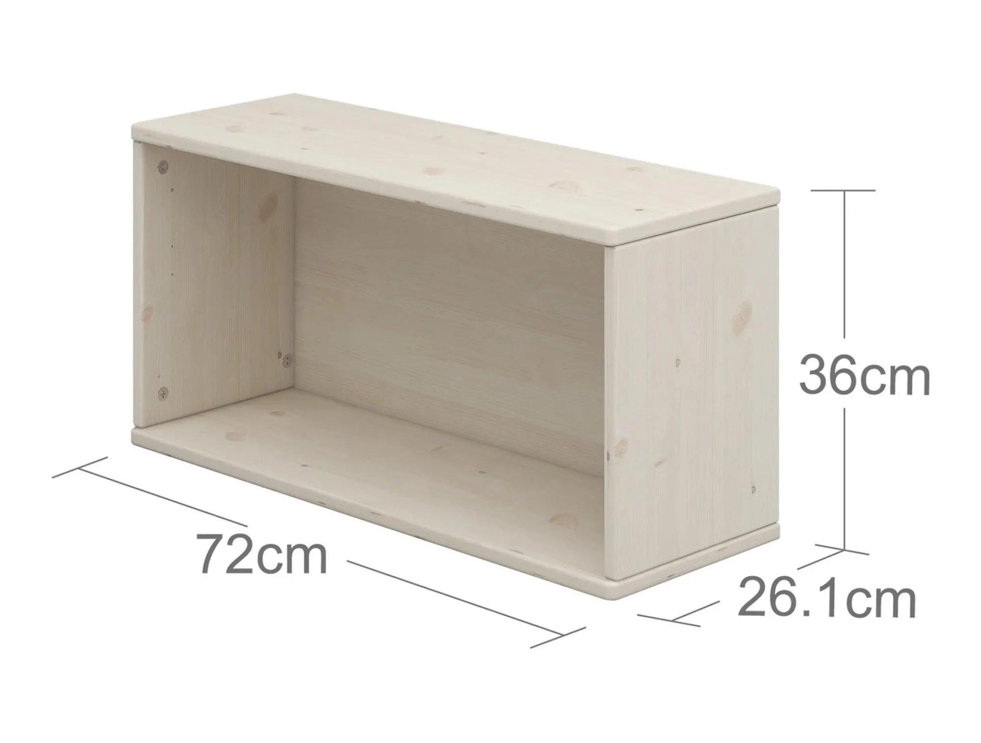 Best FLEXA Bogkasse White Washed Pine