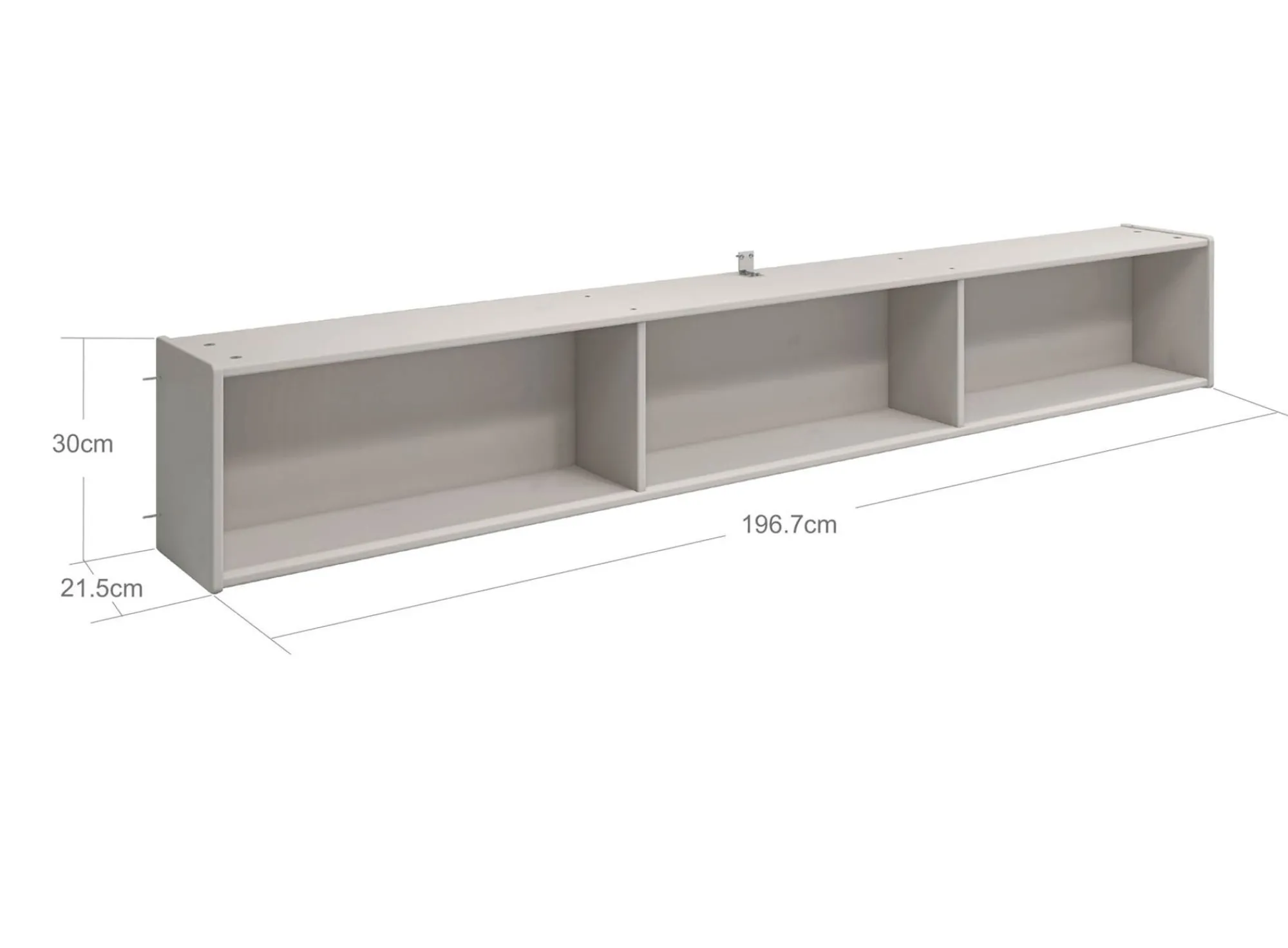 Outlet FLEXA Bogkasse, 3 Rum Grey Washed Pine
