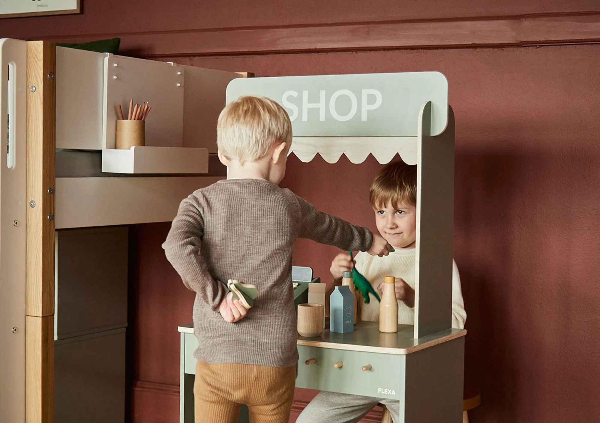 Flash Sale FLEXA Butik Og Caf Natural Green