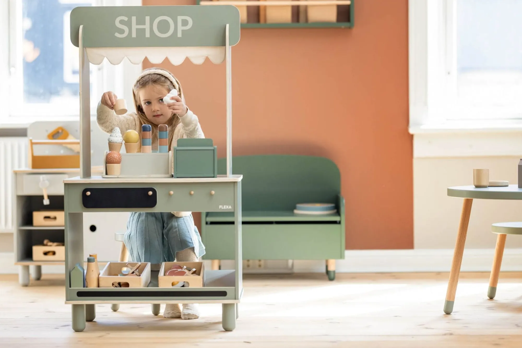 Flash Sale FLEXA Butik Og Caf Natural Green