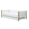 Hot FLEXA Daybed Med Hoved-, Bag- Og Endegavl White/Oak