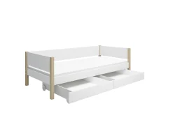 Hot FLEXA Daybed Med Hoved-, Bag- Og Endegavl White/Oak