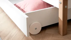 Hot FLEXA Daybed Med Hoved-, Bag- Og Endegavl White/Oak