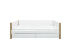 Hot FLEXA Daybed Med Hoved-, Bag- Og Endegavl White/Oak
