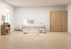 Hot FLEXA Daybed Med Udtraeksfunktion White/Oak
