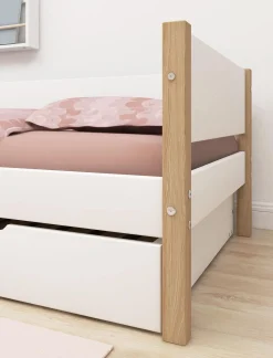 Hot FLEXA Daybed Med Udtraeksfunktion White/Oak