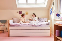 Cheap FLEXA Daybed Med Udtraeksseng Og To Skuffer White/Oak