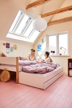 Cheap FLEXA Daybed Med Udtraeksseng Og To Skuffer White/Oak
