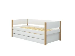 Cheap FLEXA Daybed Med Udtraeksseng Og To Skuffer White/Oak