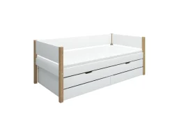 Cheap FLEXA Daybed Med Udtraeksseng Og To Skuffer White/Oak