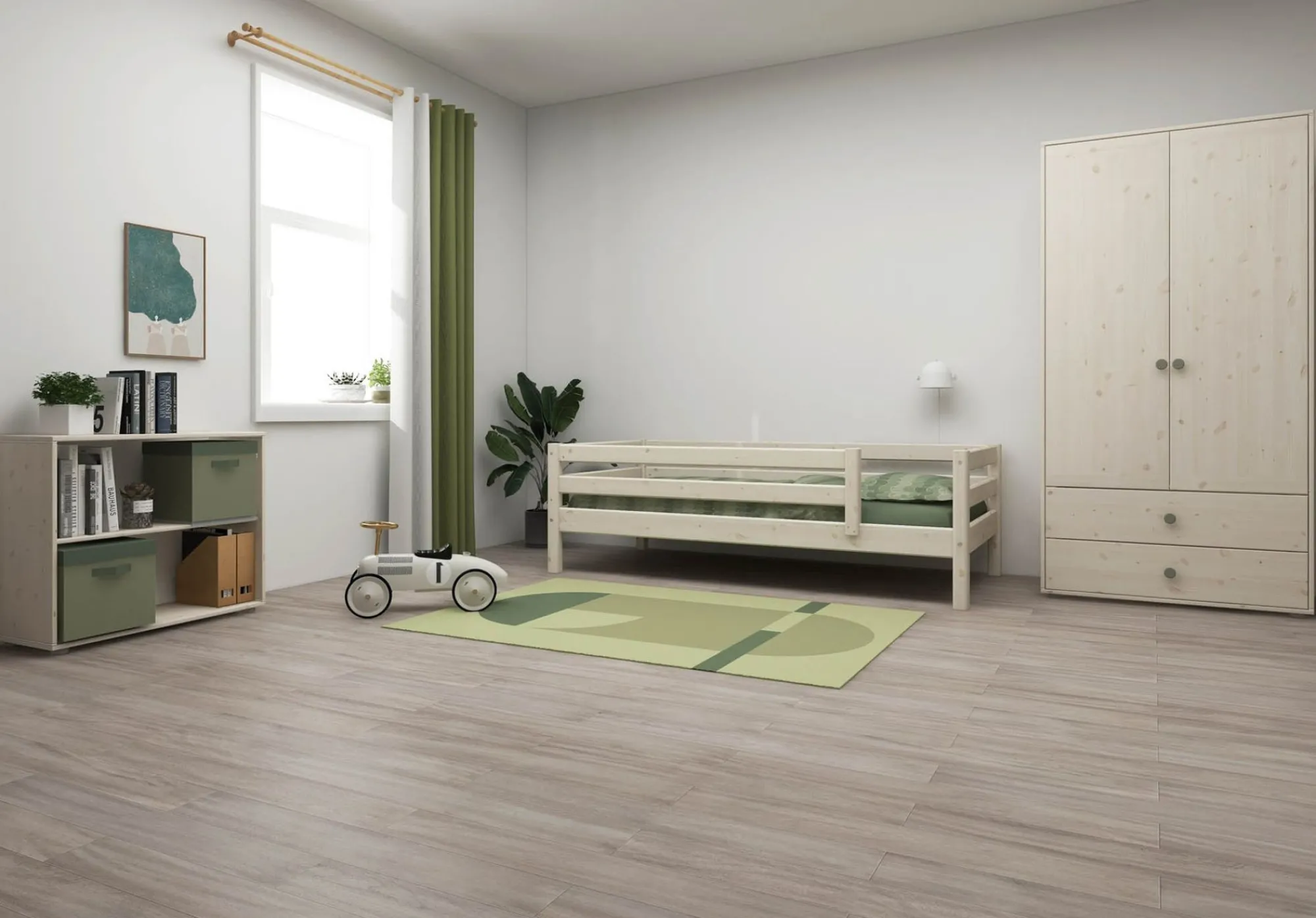 Discount FLEXA Enkeltseng White Washed Pine