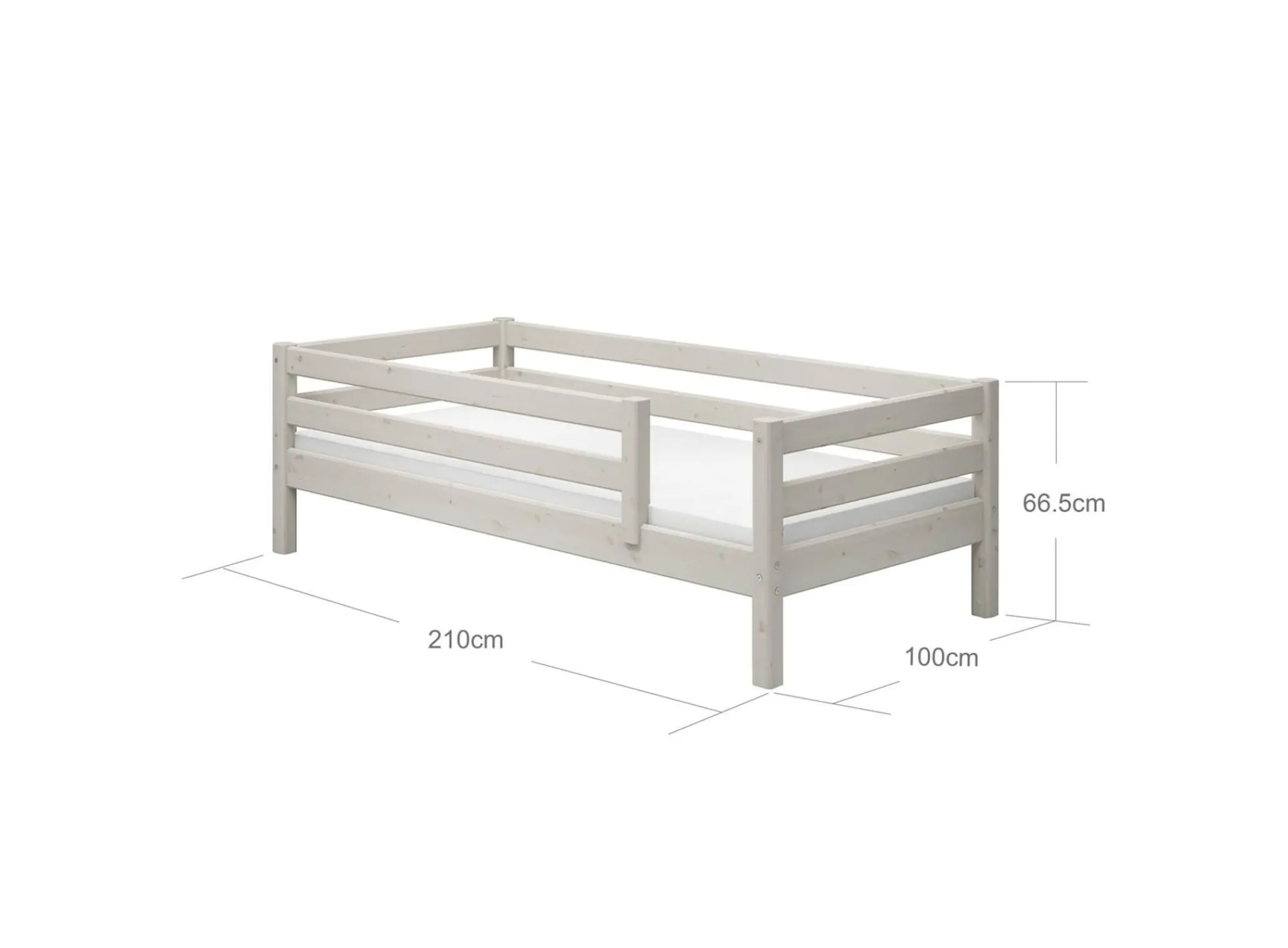 Discount FLEXA Enkeltseng White Washed Pine