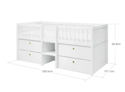 Store FLEXA Enkeltseng White