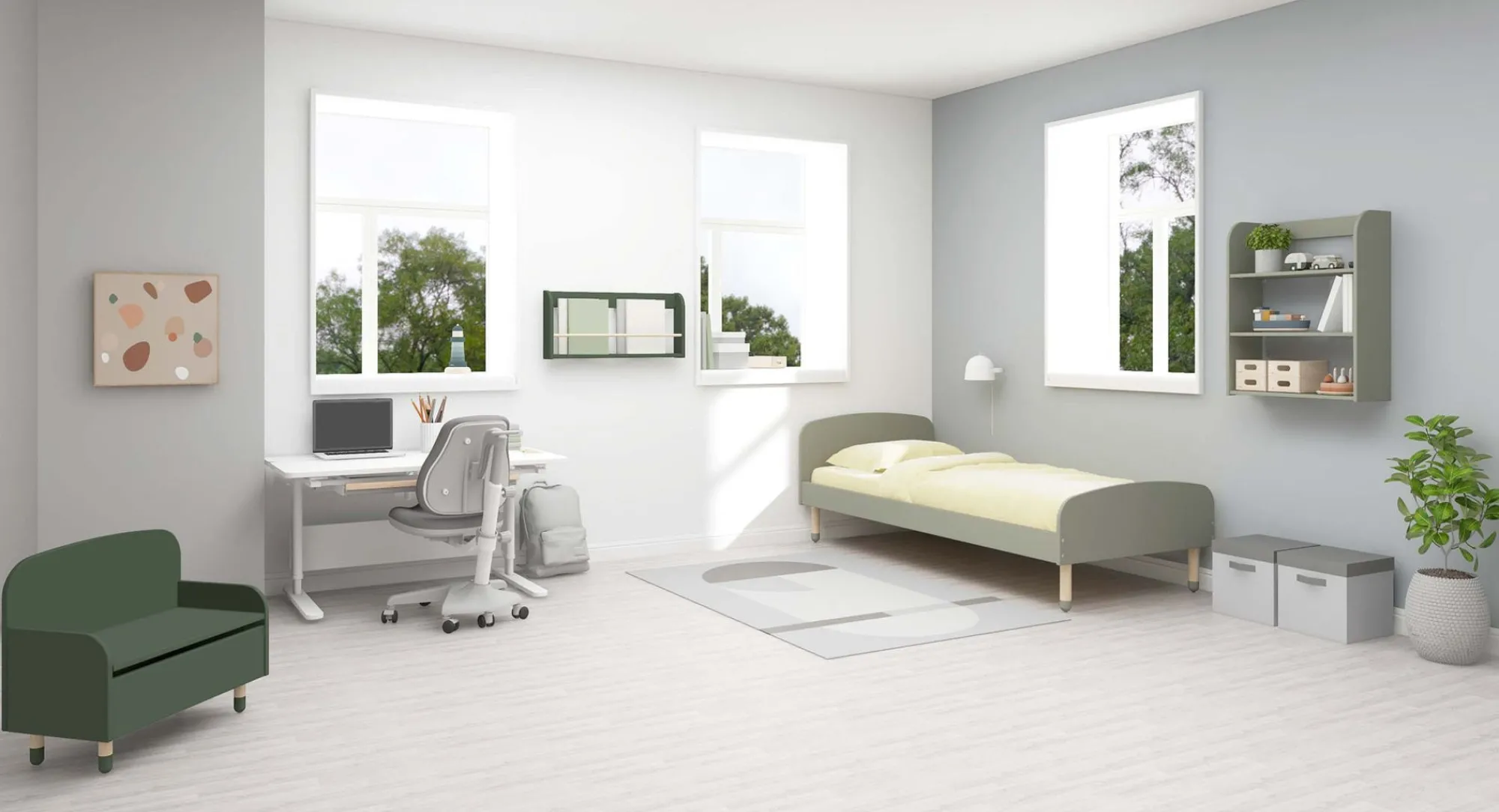 Clearance FLEXA Enkeltseng Natural Green