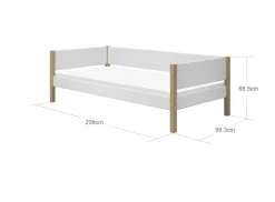 Online FLEXA Enkeltseng White/Oak