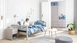 Cheap FLEXA Enkeltseng Grey Washed Pine