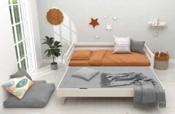 Cheap FLEXA Enkeltseng Med Gaesteseng White Washed Pine