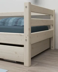 Cheap FLEXA Enkeltseng Med Gaesteseng White Washed Pine