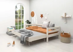 Cheap FLEXA Enkeltseng Med Gaesteseng White Washed Pine
