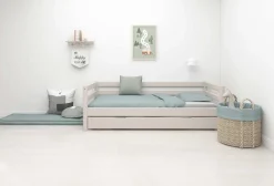 Best Sale FLEXA Enkeltseng Med Gaesteseng Grey Washed Pine