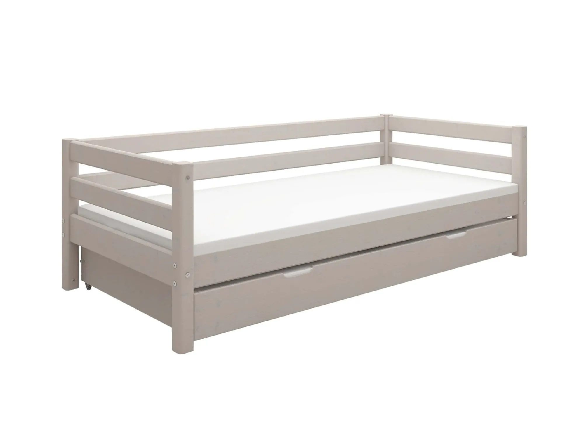 Best Sale FLEXA Enkeltseng Med Gaesteseng Grey Washed Pine