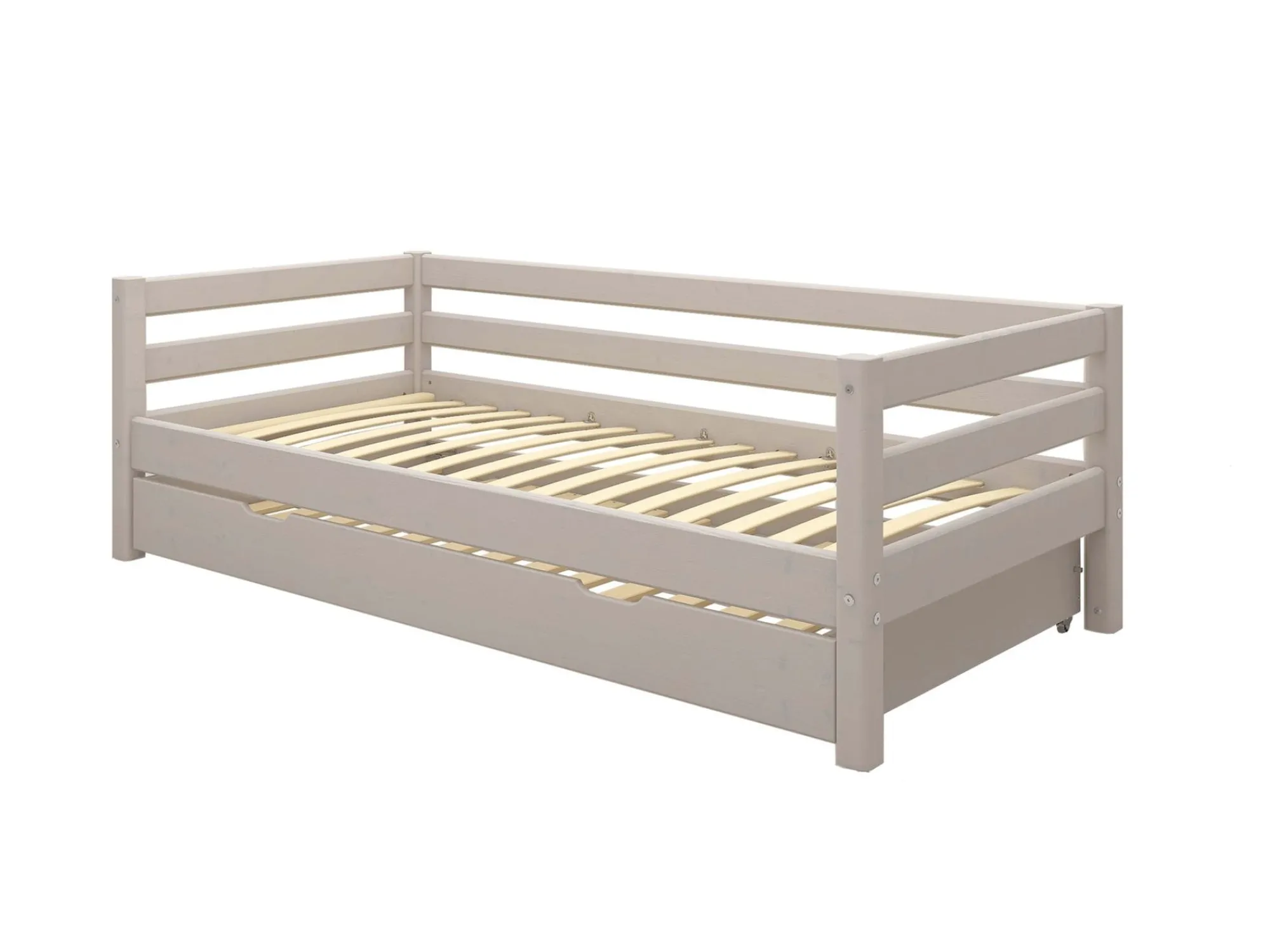 Best Sale FLEXA Enkeltseng Med Gaesteseng Grey Washed Pine