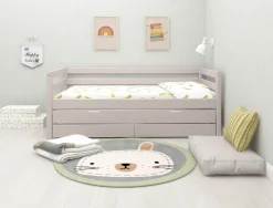 Clearance FLEXA Enkeltseng Med Gaesteseng Og Skuffer Grey Washed Pine