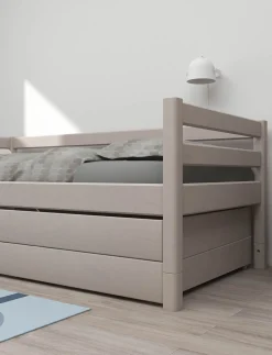 Clearance FLEXA Enkeltseng Med Gaesteseng Og Skuffer Grey Washed Pine