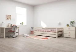Online FLEXA Enkeltseng Med Skuffer White Washed Pine