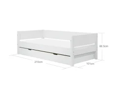 Store FLEXA Enkeltseng Med Udtraeksfunktion White