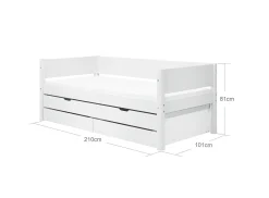 Clearance FLEXA Enkeltseng Med Udtraeksseng White