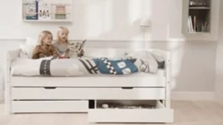 Clearance FLEXA Enkeltseng Med Udtraeksseng White