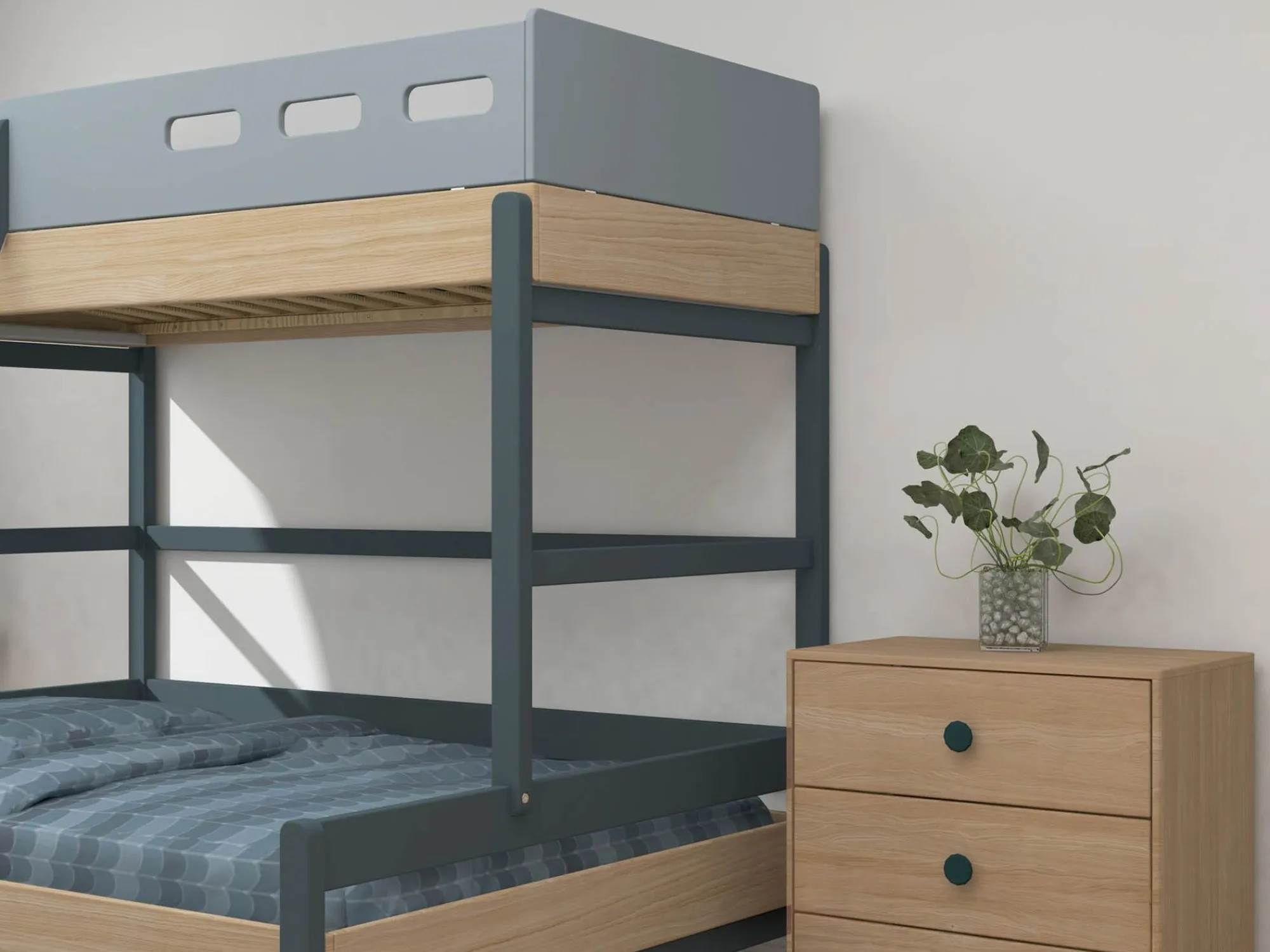 Clearance FLEXA Familieseng Blueberry/Oak