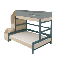 New FLEXA Familieseng Med Trappe Blueberry/Oak