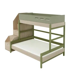 Shop FLEXA Familieseng Med Trappe Kiwi/Oak