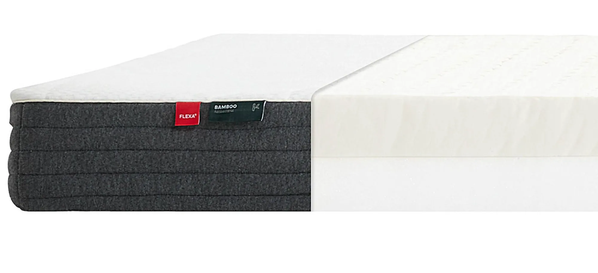 Shop FLEXA Latex Madras, 190X90 Bambusbetraek White