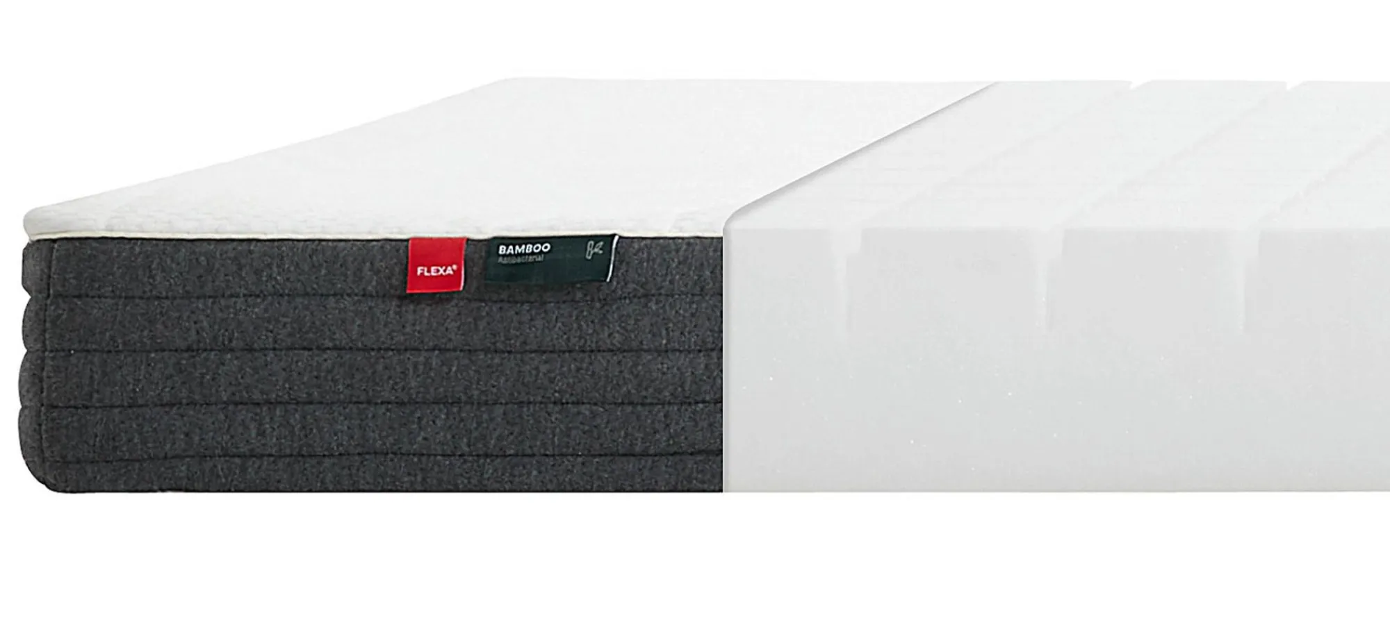 Cheap FLEXA Skummadras, 190X90 Bambusbetraek White