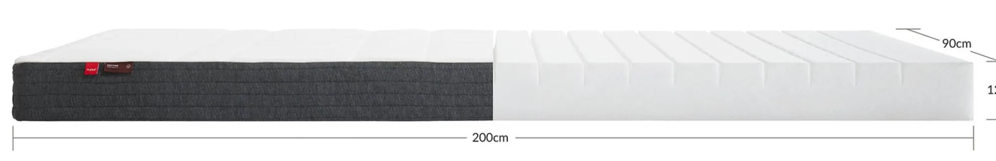 Discount FLEXA Skummadras, 200X90 Bomuldsbetraek White