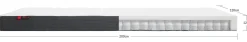Shop FLEXA Springmadras, 200X120 Bomuldsbetraek White