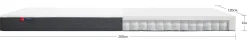 Fashion FLEXA Springmadras, 200X120 Eukalyptusbetraek White
