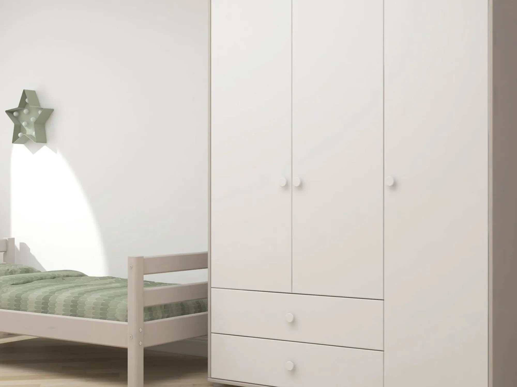Outlet FLEXA Garderobeskab White/Grey Washed Pine