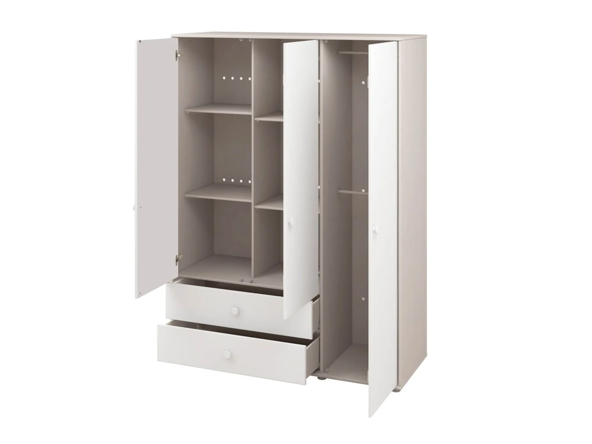Outlet FLEXA Garderobeskab White/Grey Washed Pine