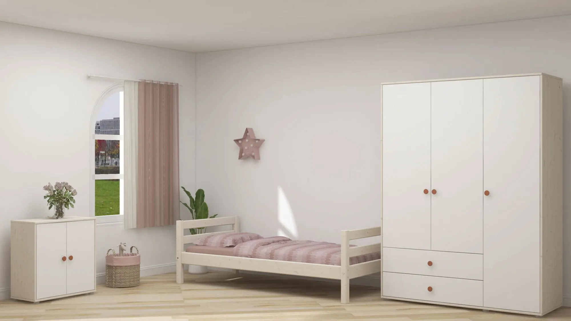Flash Sale FLEXA Garderobeskab Light Blush/White Washed Pine