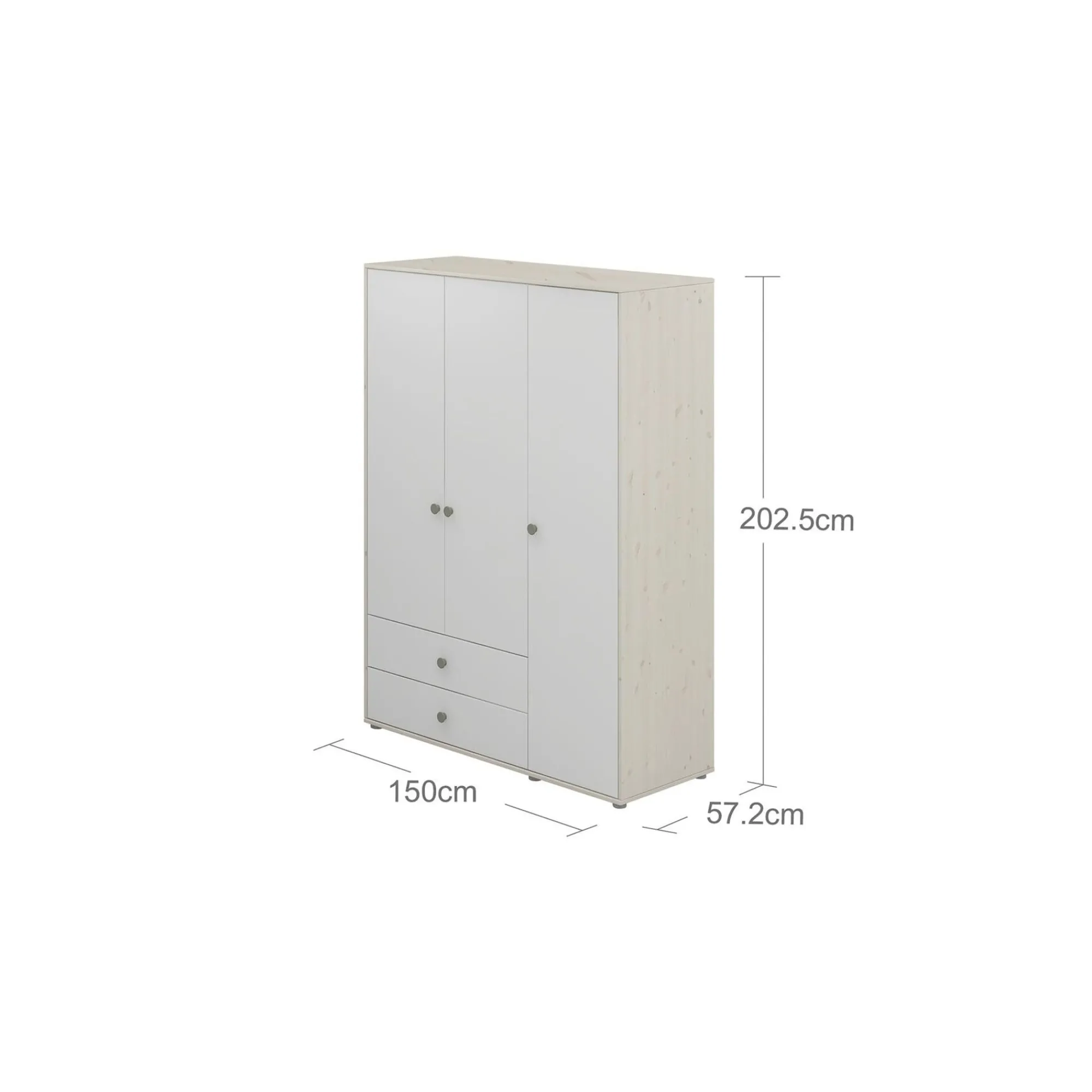 New FLEXA Garderobeskab Natural Green/White Washed Pine