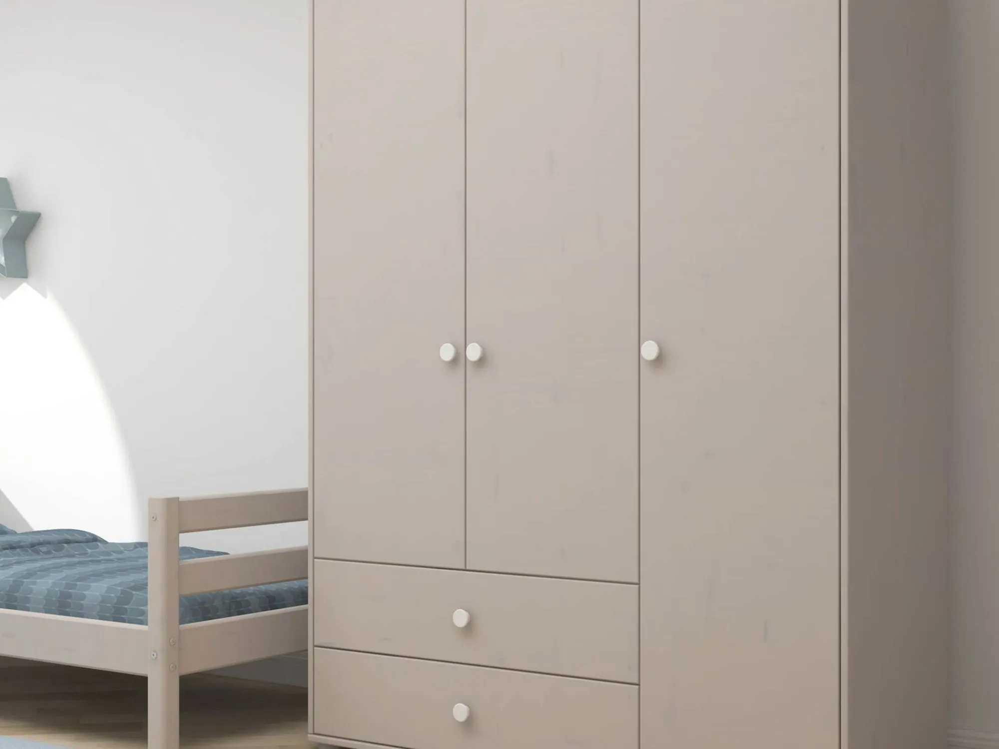 Cheap FLEXA Garderobeskab White/Grey Washed Pine