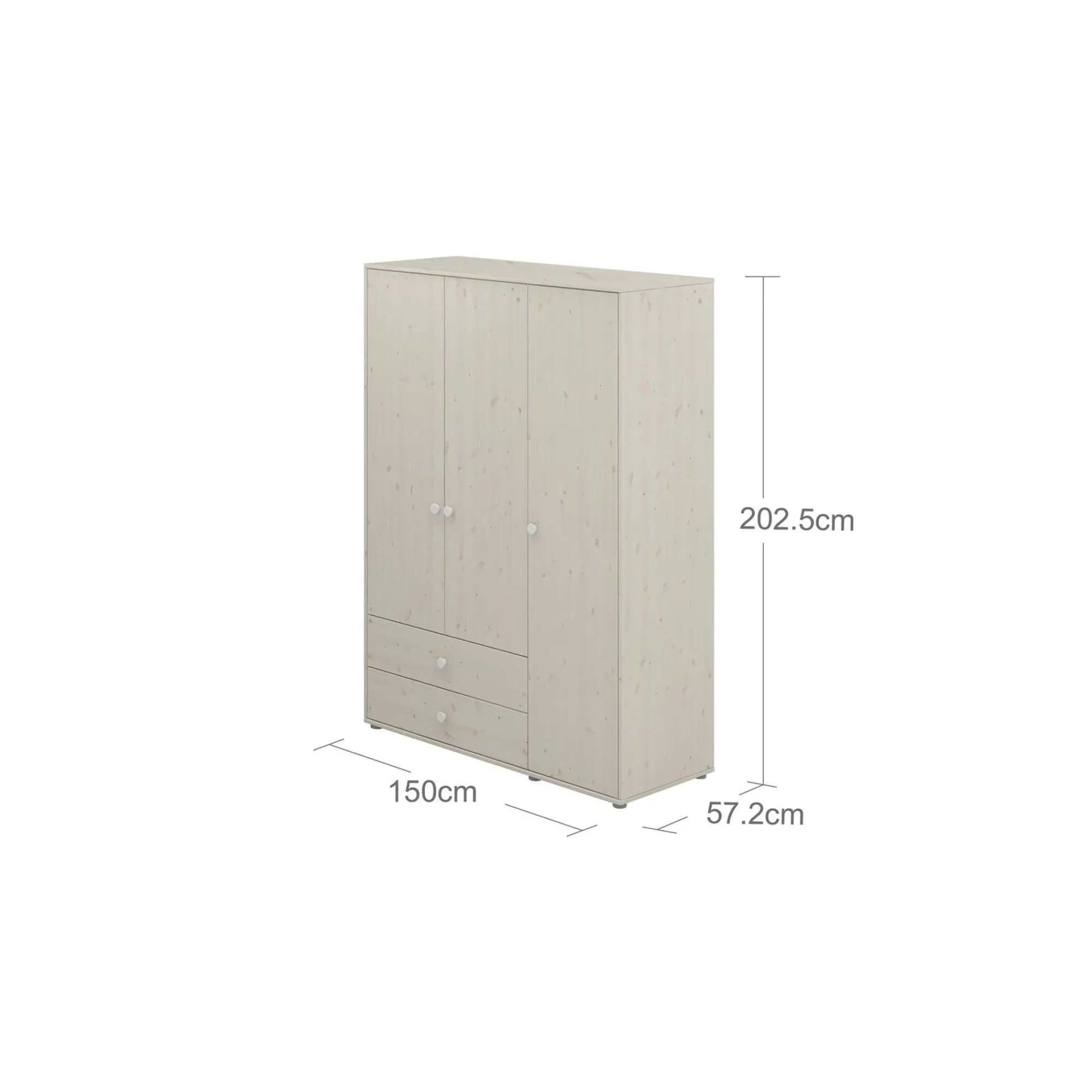 Best FLEXA Garderobeskab White/White Washed Pine
