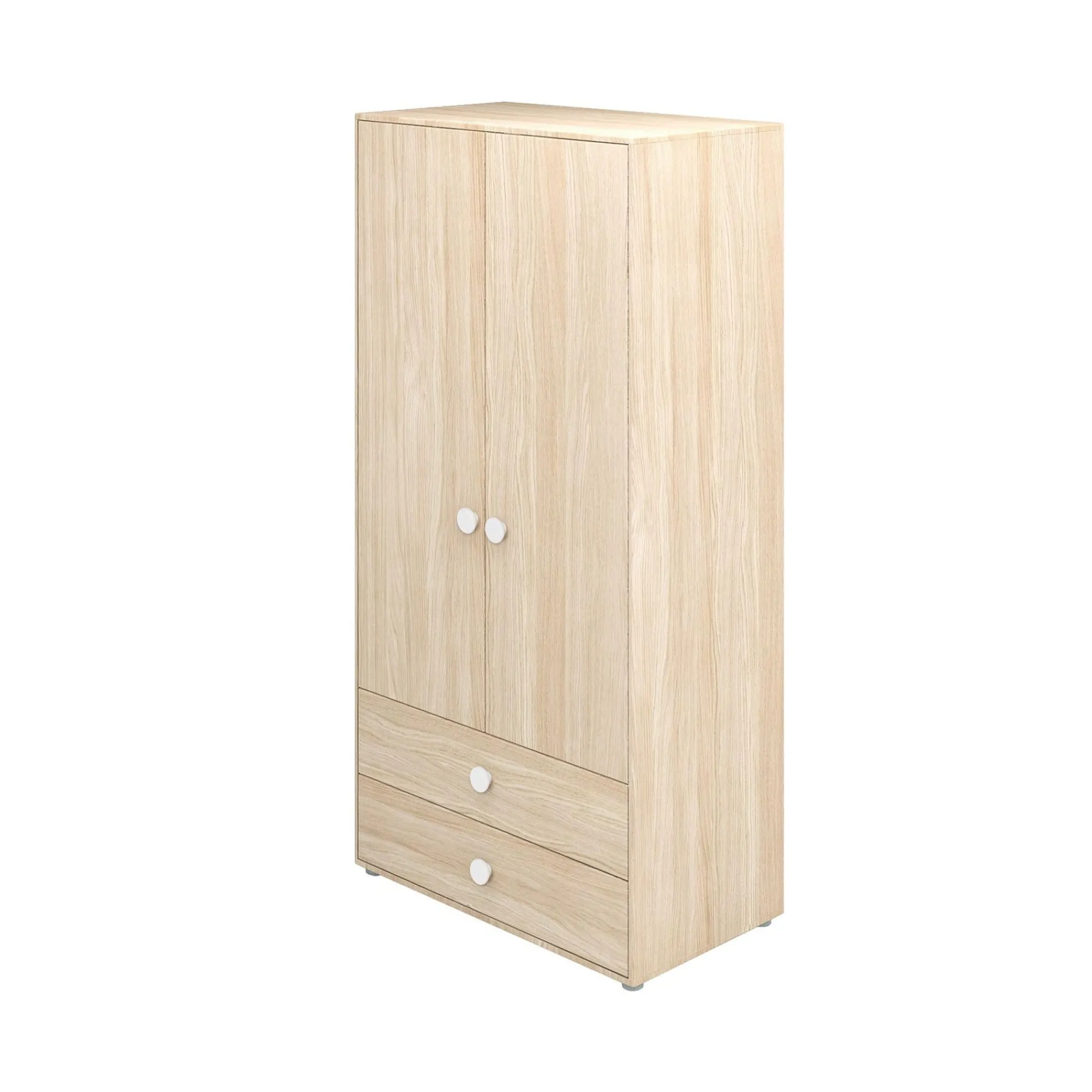 Store FLEXA Garderobeskab, Hojt White/Oak