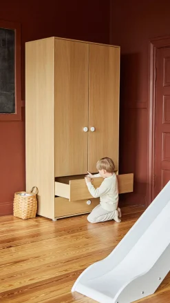 Store FLEXA Garderobeskab, Hojt White/Oak