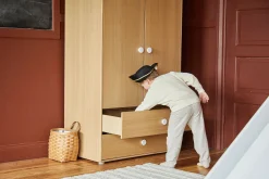Store FLEXA Garderobeskab, Hojt White/Oak