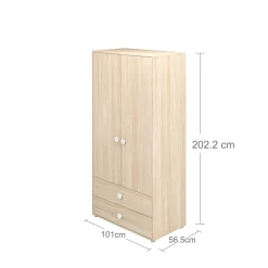 Store FLEXA Garderobeskab, Hojt White/Oak